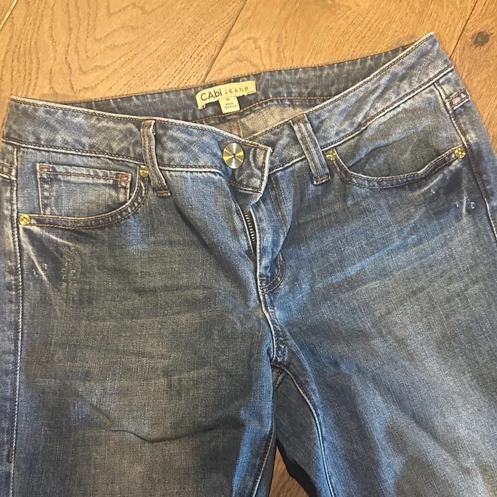 CAbi Women's Straight Leg Blue Jeans - Picture 3 of 4